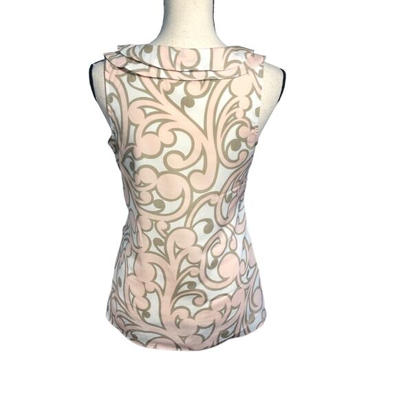 Ny & Co peach/tan ruffled tank small - Picture 3 of 8